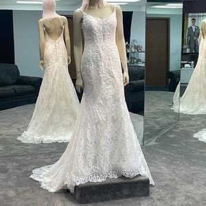 Maggie Sottero “Ida” Ivory over light gold size 10